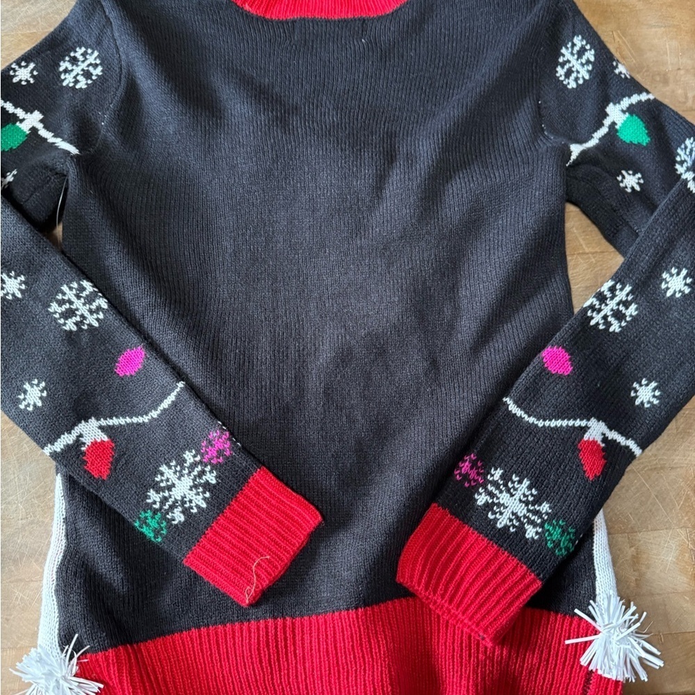 Brand New Santa’s Favorite Ugly Christmas Sweater Reindeer Tree Women’s Sz S - Picture 8 of 10